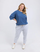 Load image into Gallery viewer, MAZIE SWEAT - WASHED BLUE DENIM LOOK