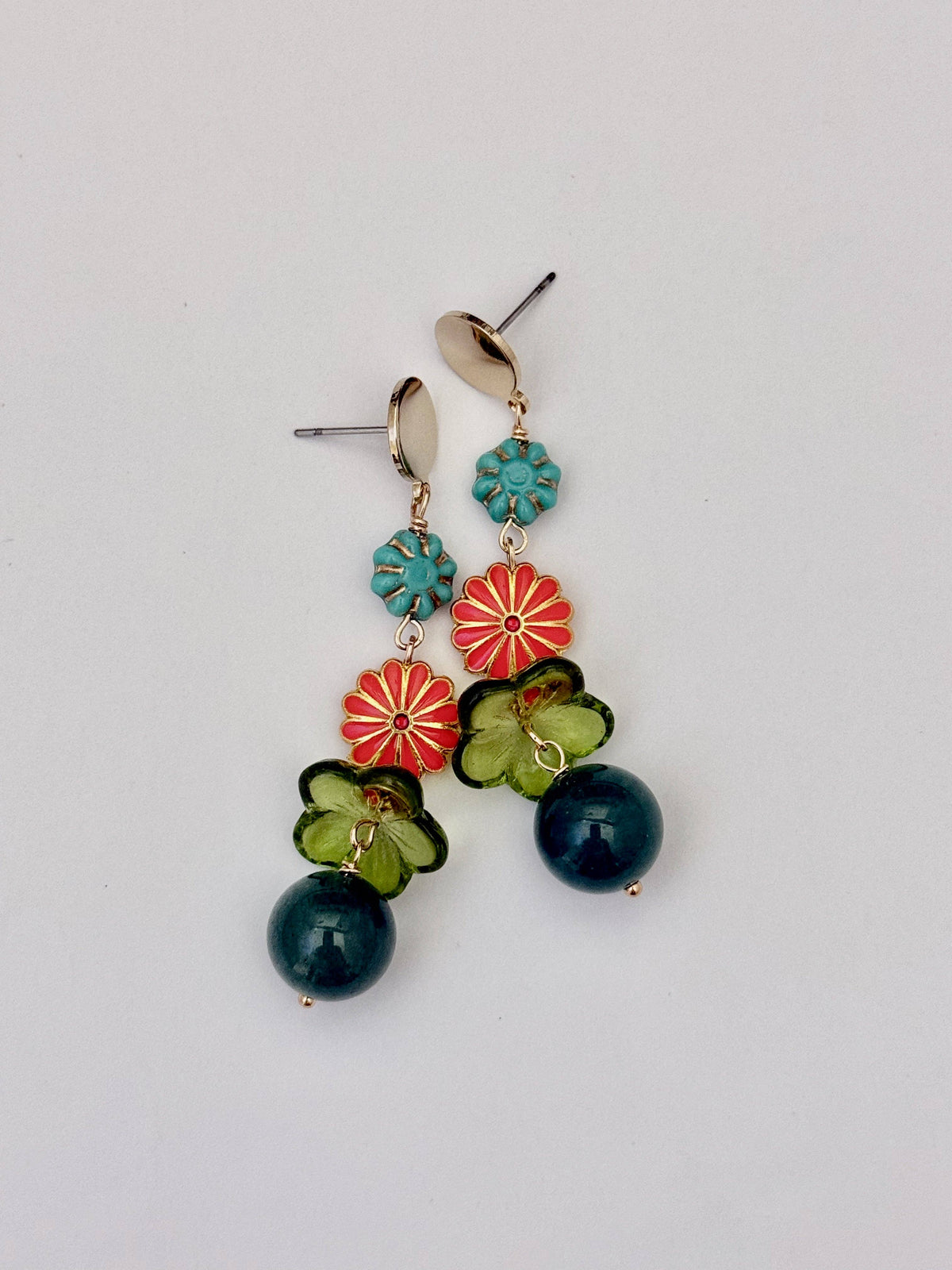 DAHLIA EARRINGS - ORANGE