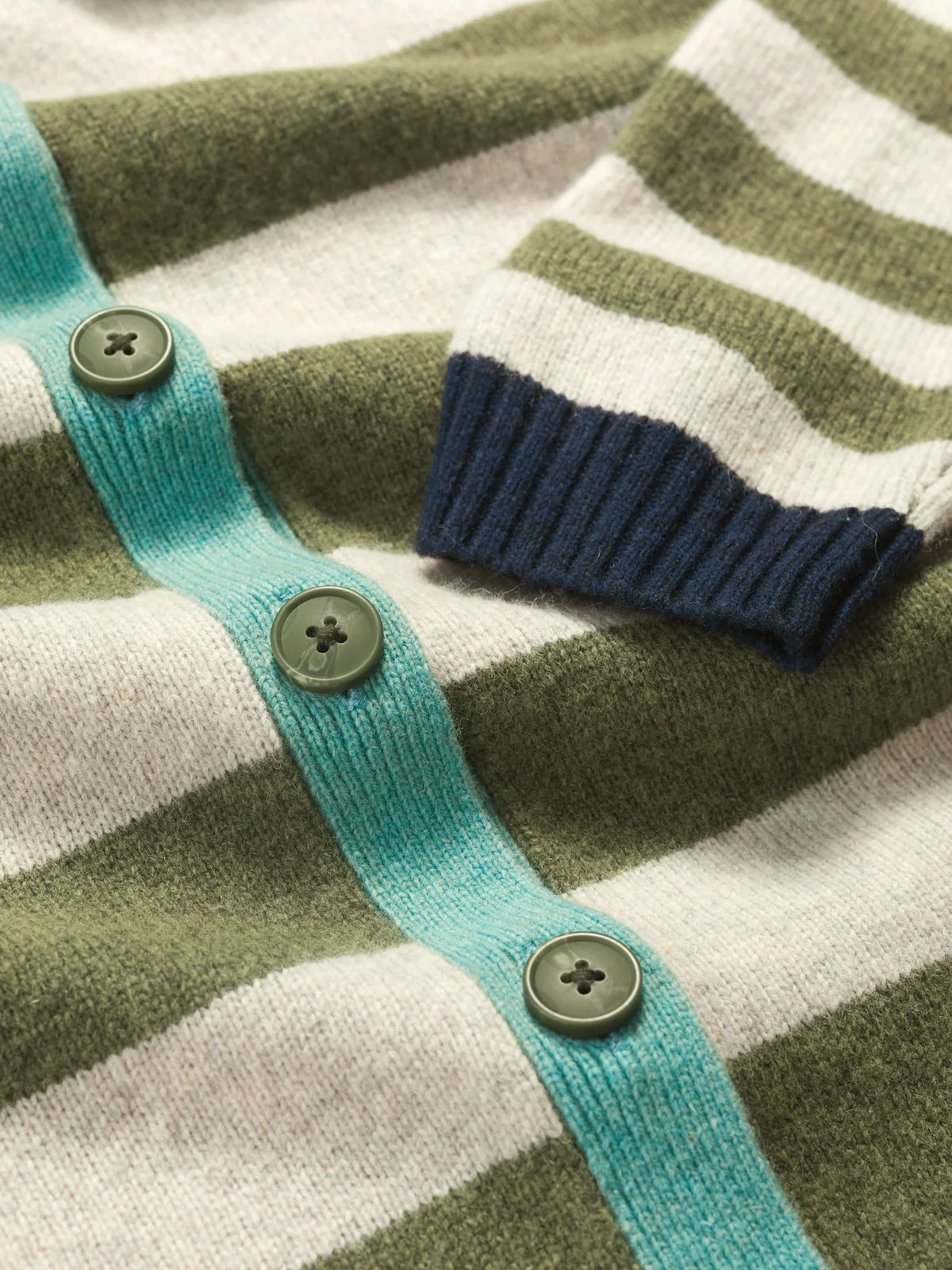 PINWELL CARDIGAN - BRIGHT SHAPE LIGHT OLIVE MIX