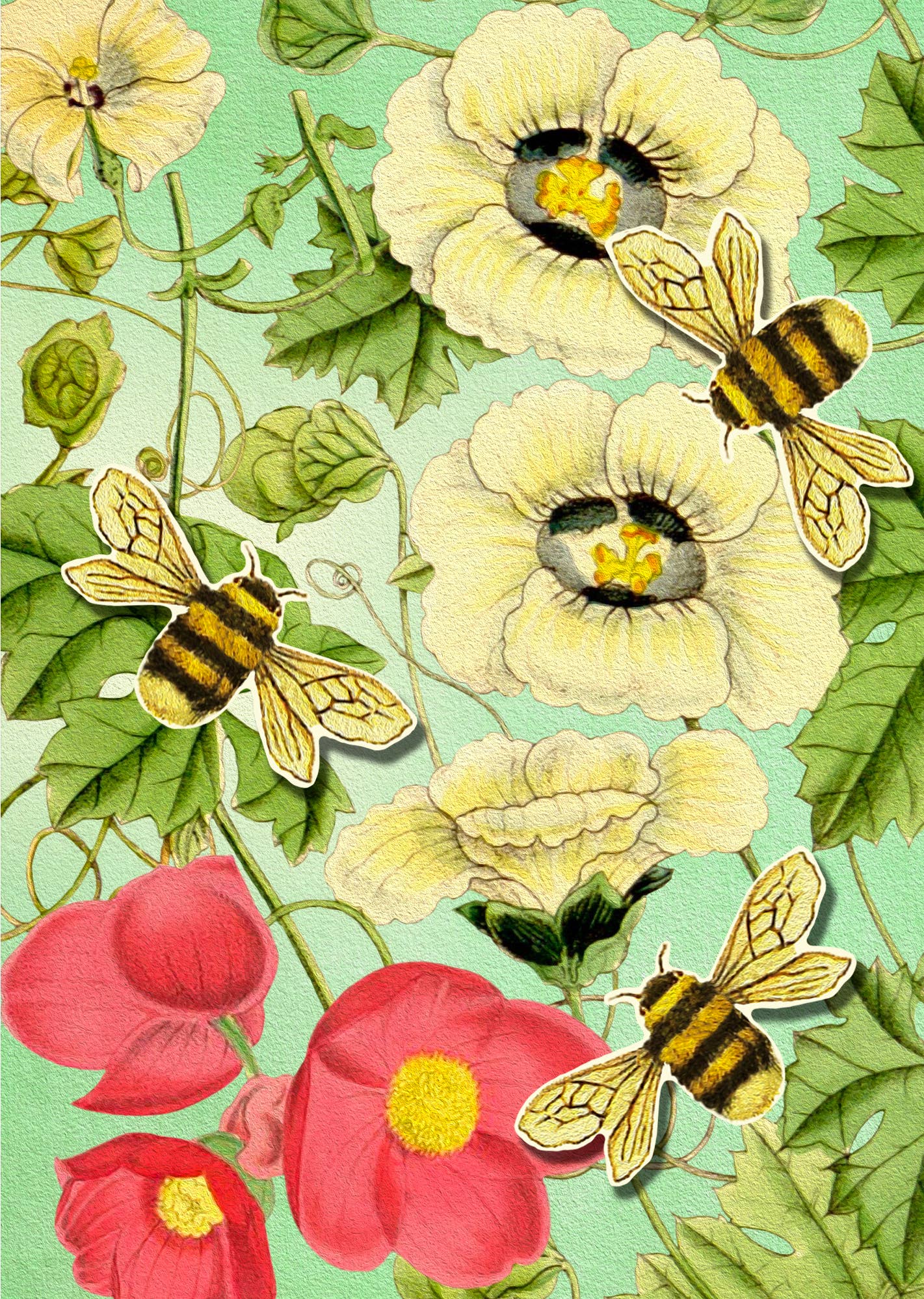POP UP GREETING CARD WITH BEES