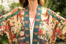 Load image into Gallery viewer, PIXIE CROPPED DUSTER - STAY GOLD WITH RABBITS & BEES