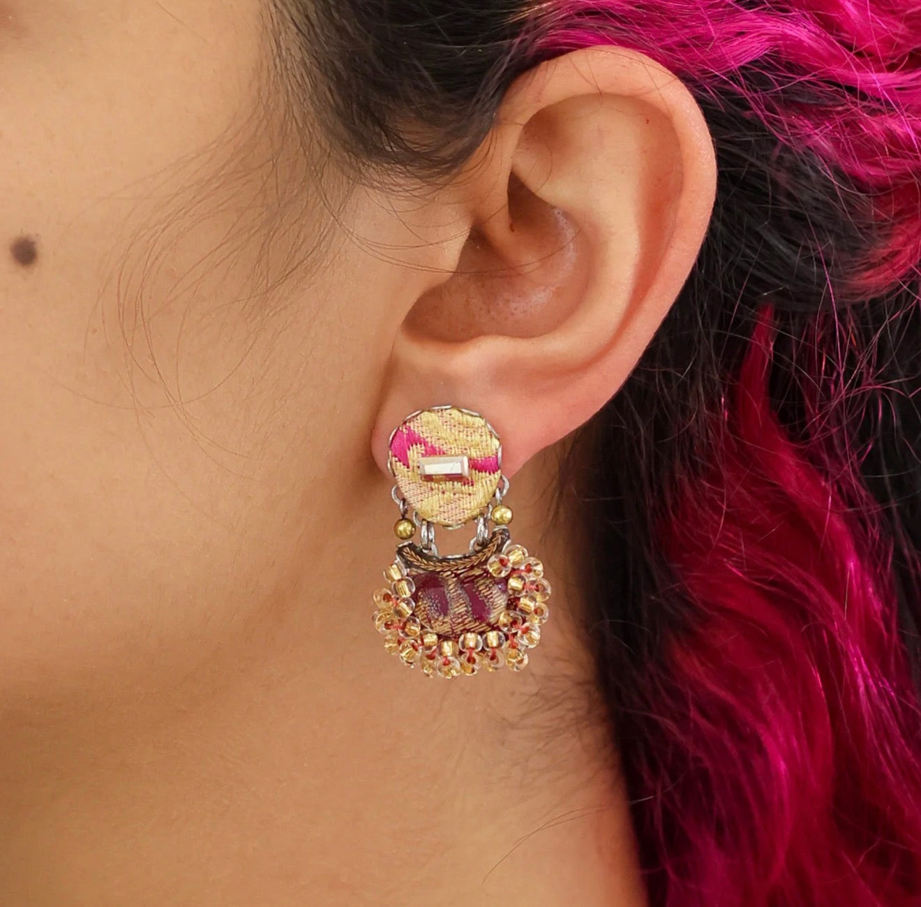 PETALINE PURPLE EARRINGS - PLUM WINE SET