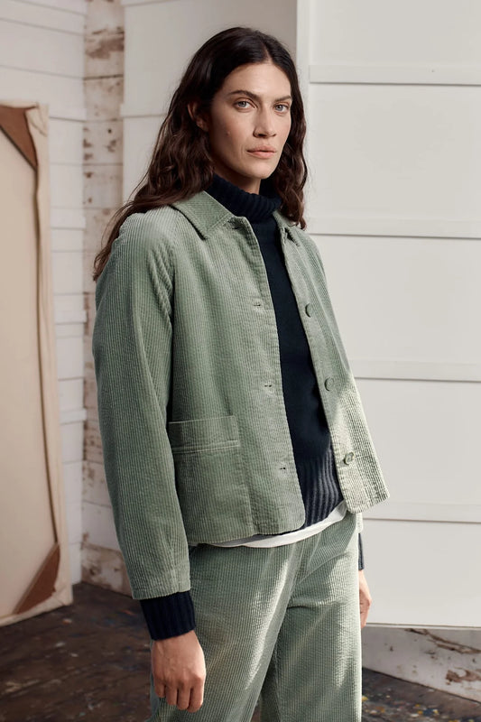 OCEAN MIST JACKET - DUSKY GREEN