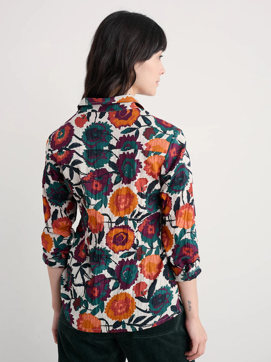 LARISSA SHIRT - FIGURATIVE FLORAL ARAN