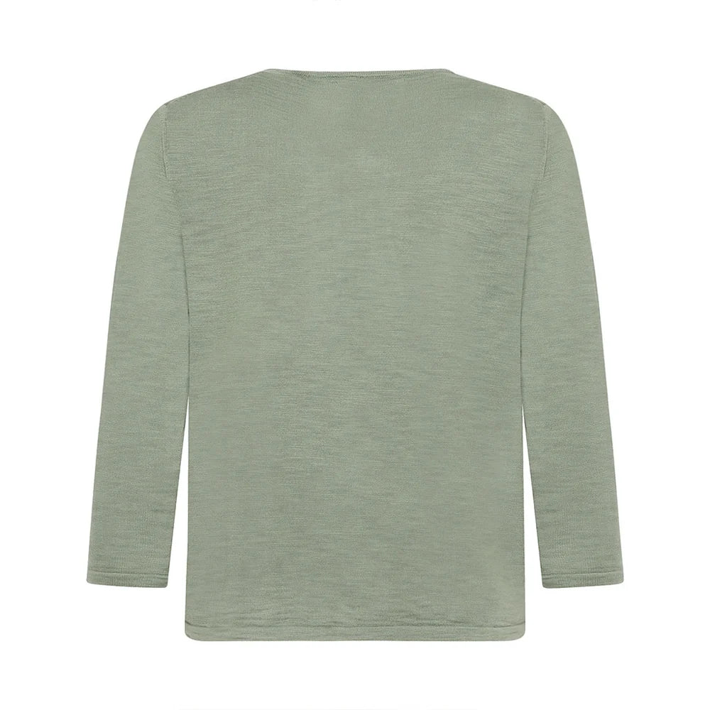 KATRINE ECO SLUB CARDI - KHAKI