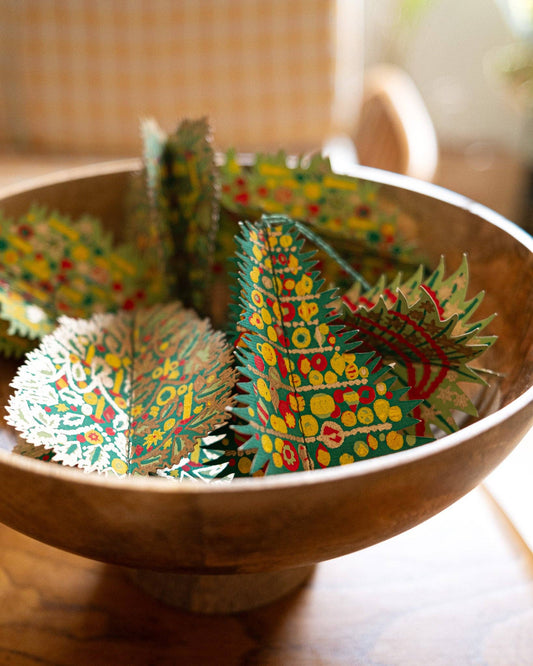 DECORATED TREES PAPER ORNAMENT