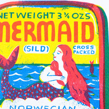 Load image into Gallery viewer, Mermaid A4 Risograph Art Print