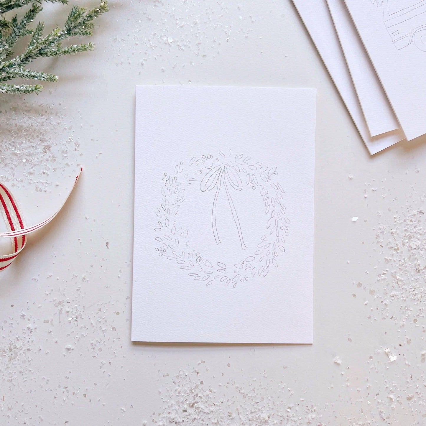 CHRISTMAS CHEER PAINTABLE NOTECARDS SET