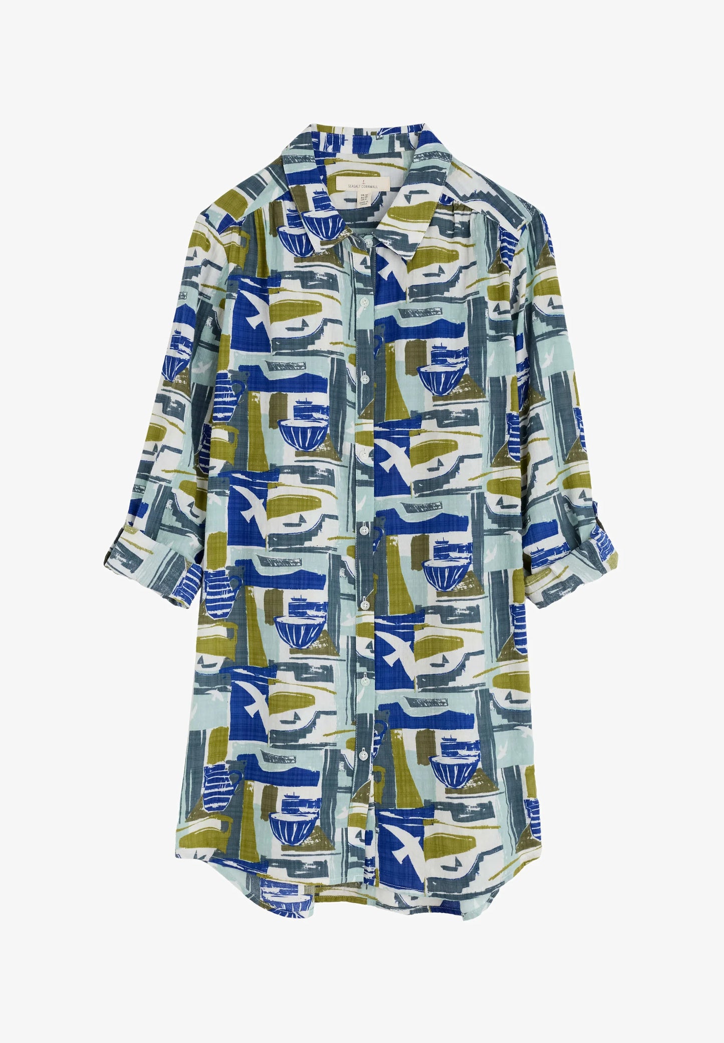 WREN FLUTTER SHIRT - WINDOWSCAPE SKETCH CHALK