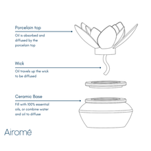 Load image into Gallery viewer, BLOOM PORCELAIN DIFFUSER WITH OIL  - GREEN