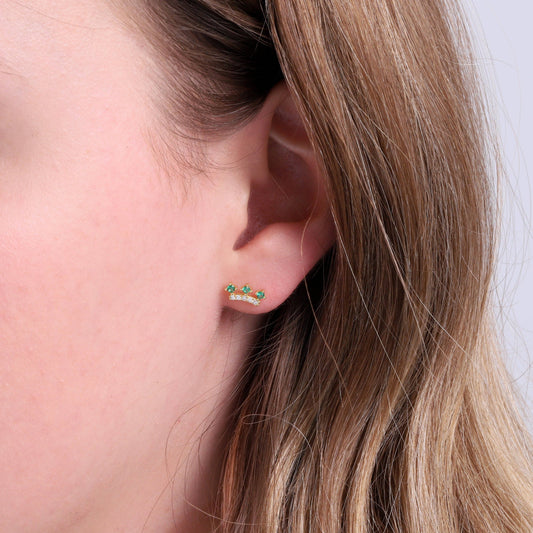 FAIRY WITH GREEN CROWN EARRINGS