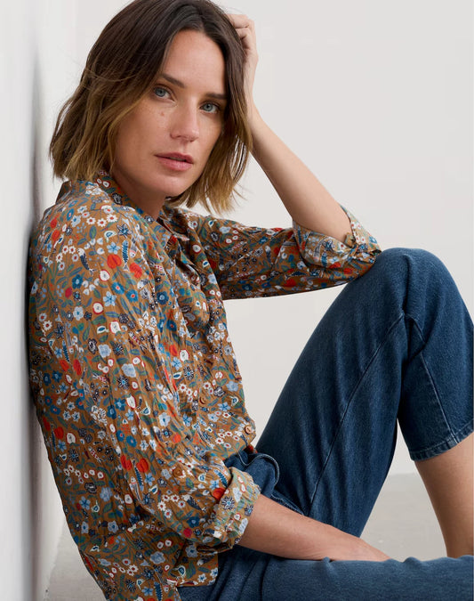 LARISSA SHIRT - STILL LIFE BASKET
