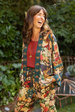 Load image into Gallery viewer, PIXIE CROPPED DUSTER - STAY GOLD WITH RABBITS & BEES