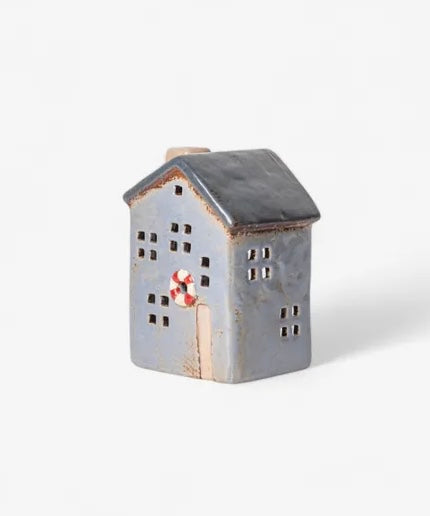 SAINT MALO TEA LIGHT HOUSE WITH BOUY - SMALL