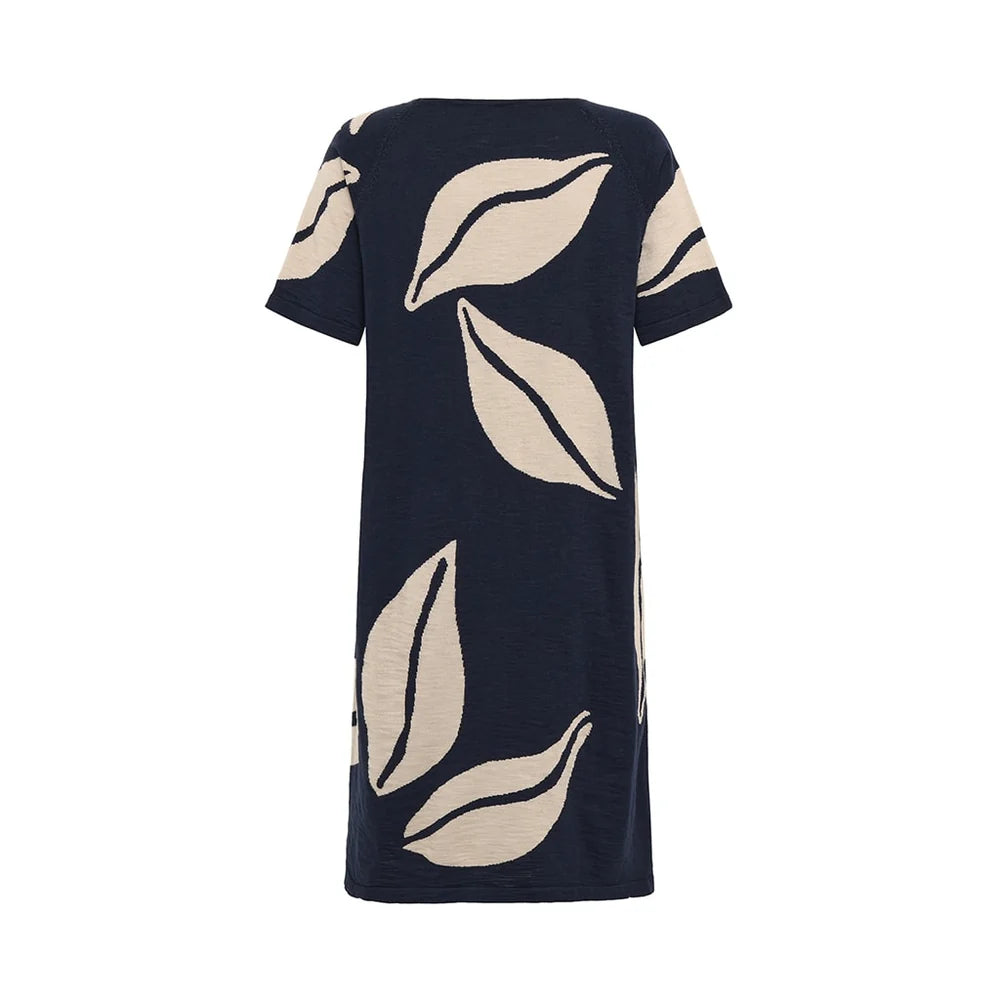 LEONA ECO LEAF LOVE DRESS - NAVY