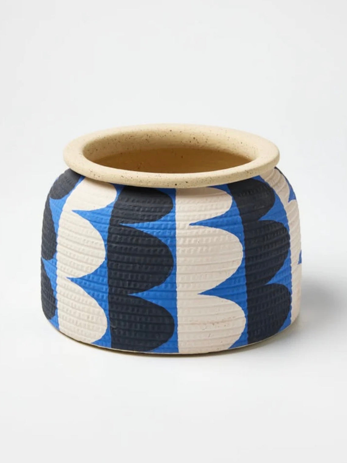 HIBO PLANTER - BLACK BLUE & WHITE