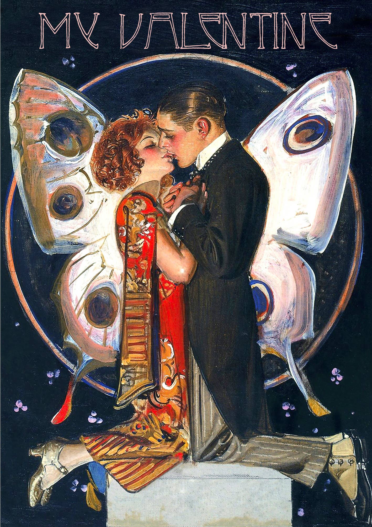 LARGE GREETING CARD - THE LOVERS