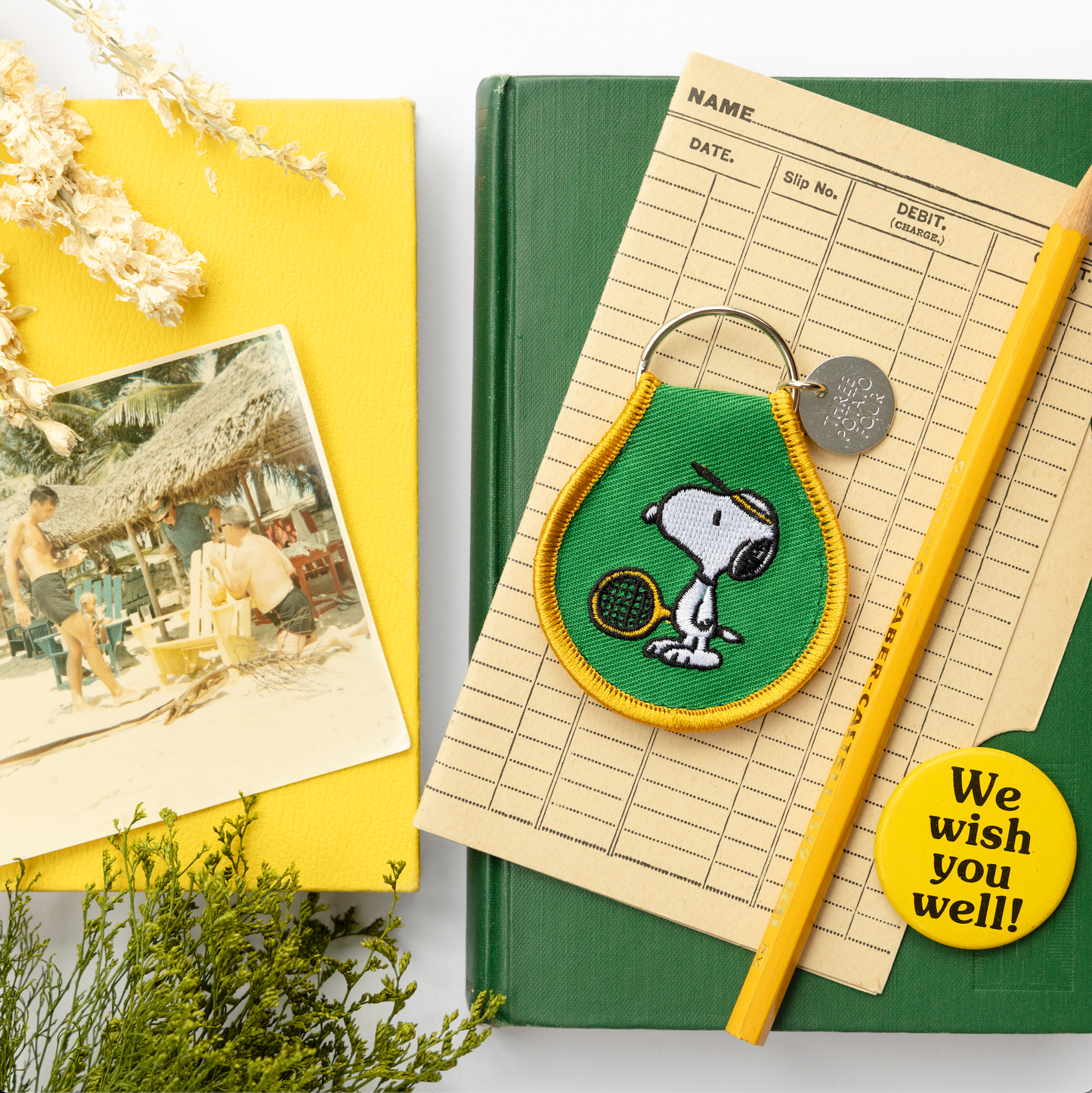 SNOOPY TENNIS PATCH KEYRING 3P4 x PEANUTS®