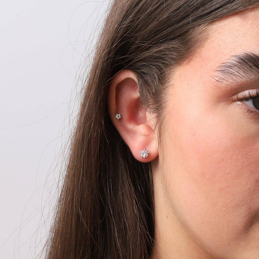 AMBITION SILVER STAR EARRINGS