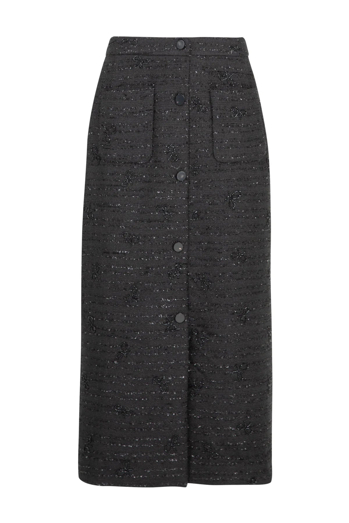 TWEED THE WAY SKIRT - BLACK