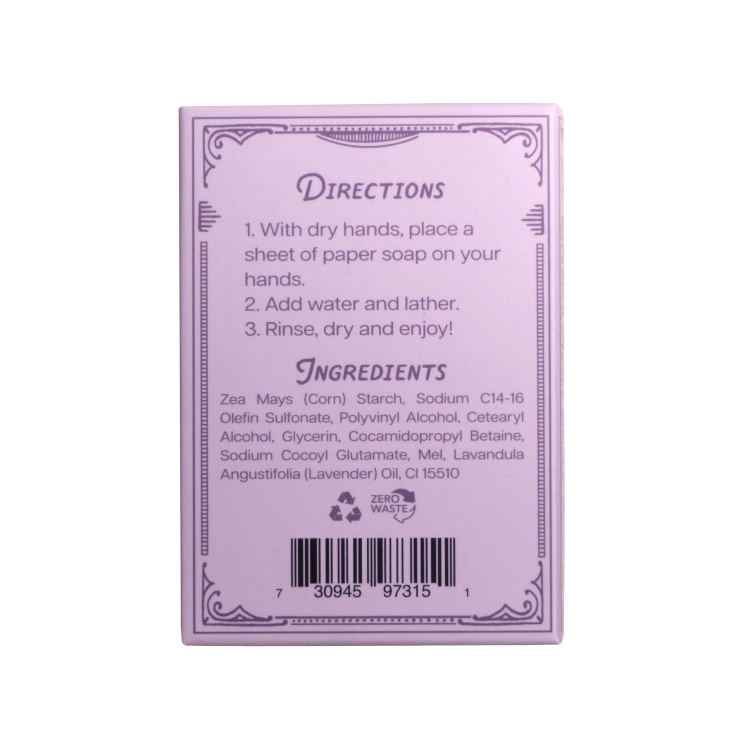 PAPER SOAP - LAVENDER HONEY