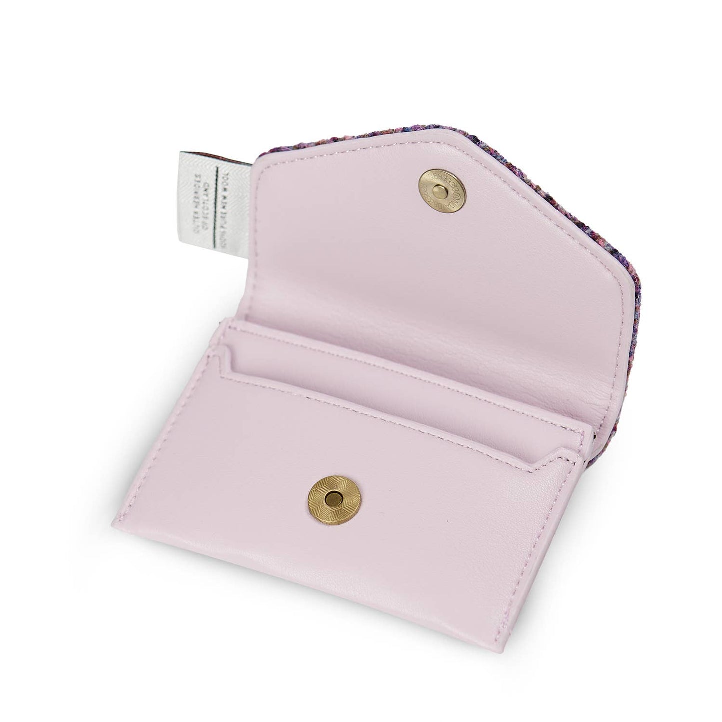 CARD WALLET - PINK BLUE TARTAN