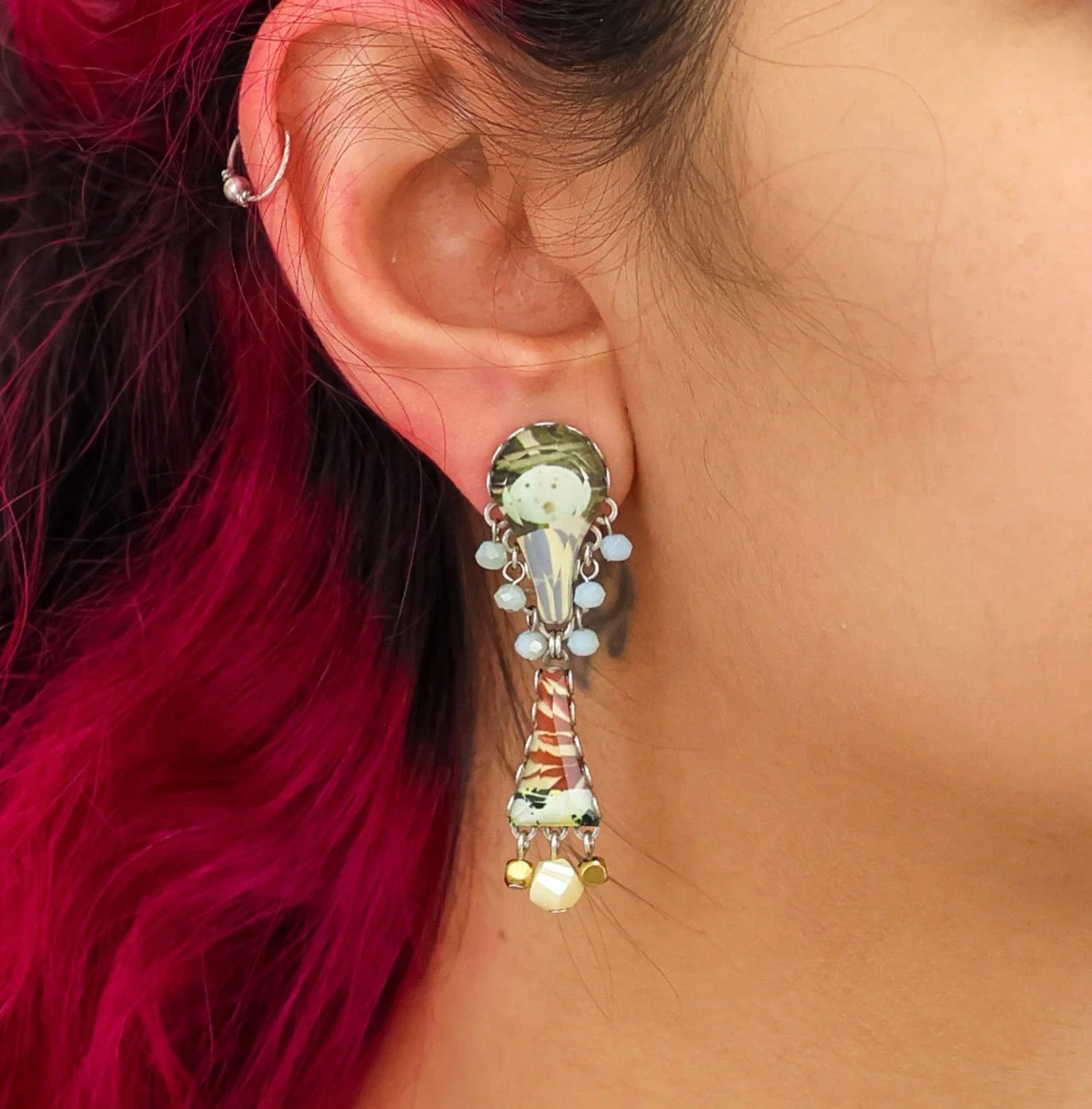 MUZUKA ELEGANT GLASS EARRINGS - NEPTUNES GARDEN SET
