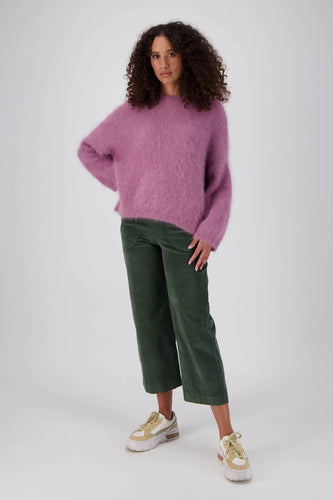 PEGGY FINE CORD PANTS - OLIVE