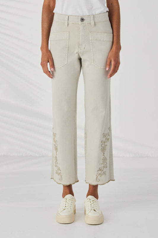 SCALLOP JEAN - ALMOND
