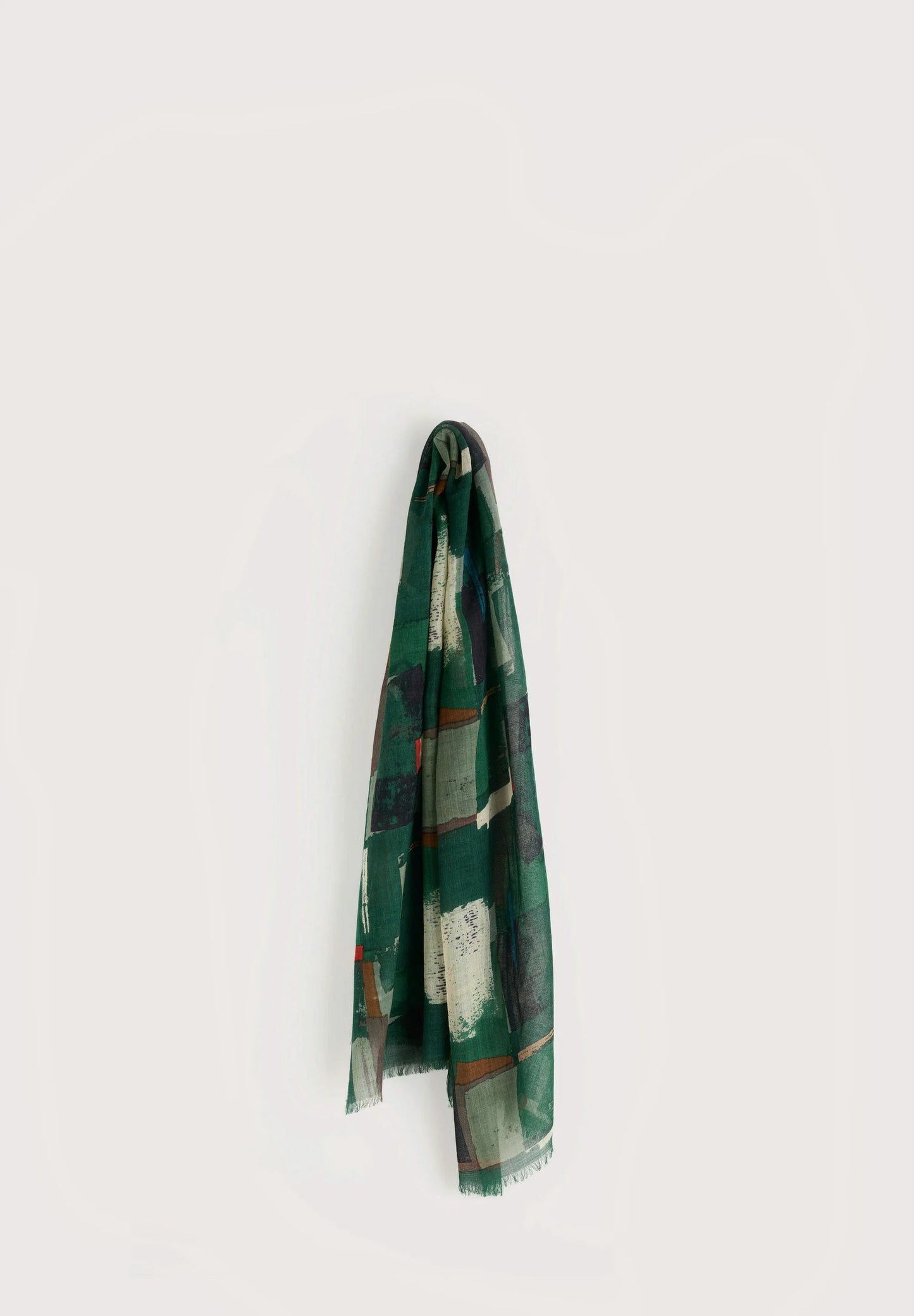 PRETTY PRINTED SCARF - AERIAL FIELD COPPICE