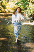 Load image into Gallery viewer, ARTISTS CROPPED PANT - LET THE LIGHT IN DELFT PRINT