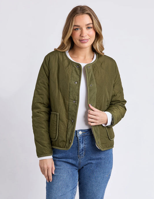 ALBERTA QUILTED JACKET - WINTER MOSS