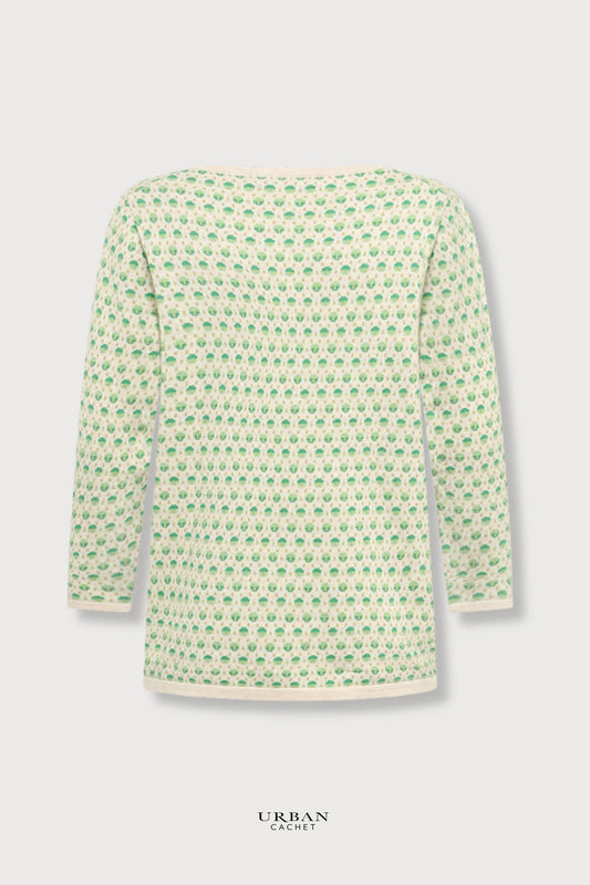 POPPIE ECO DASH DOTS CREW - LEAF