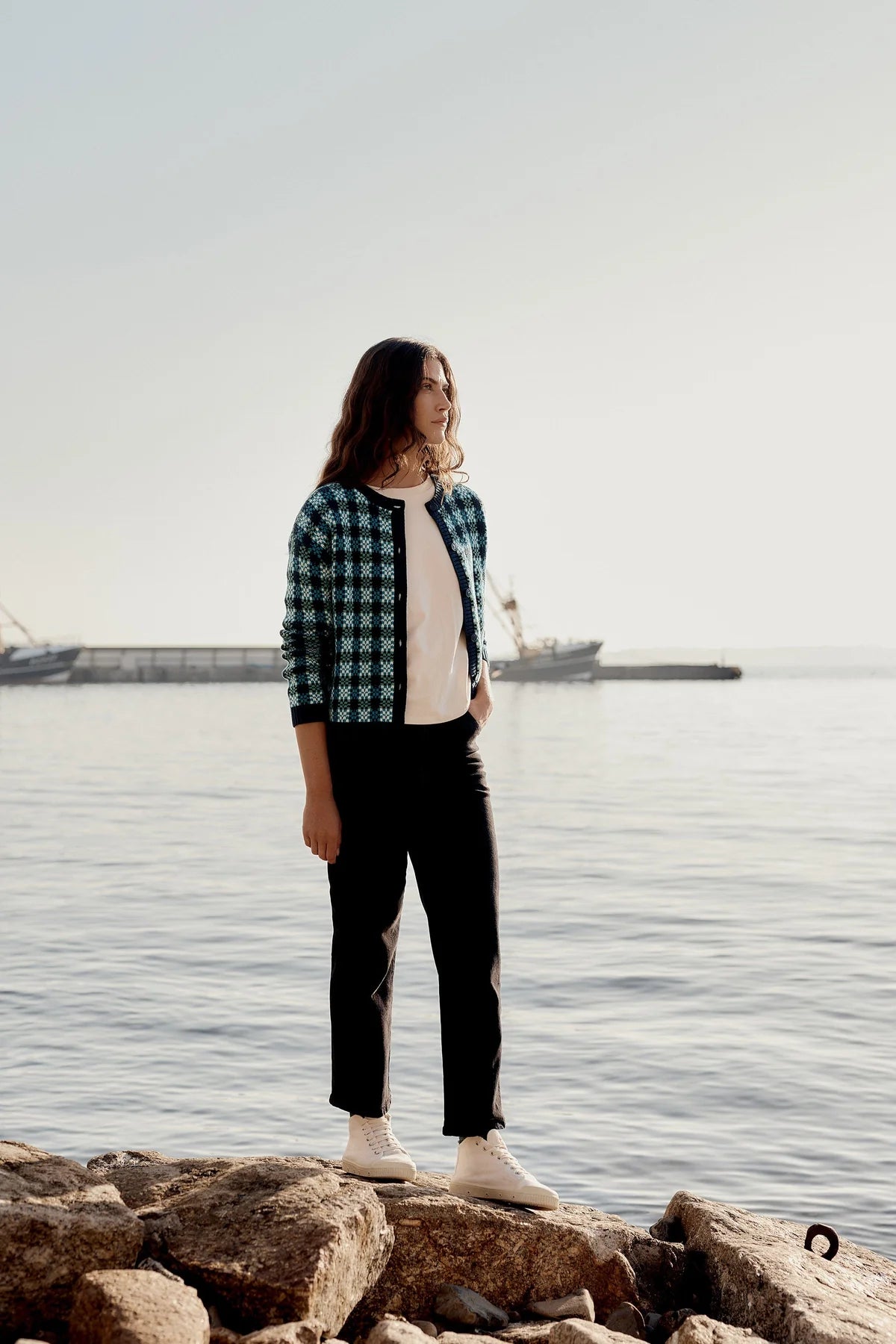 LENSA CARDIGAN - CIRCLET MARITIME EMULSION