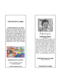 THE ARTIST’S LABEL SCARF - WOOL - A BLISSFUL HOUR ON IKAT