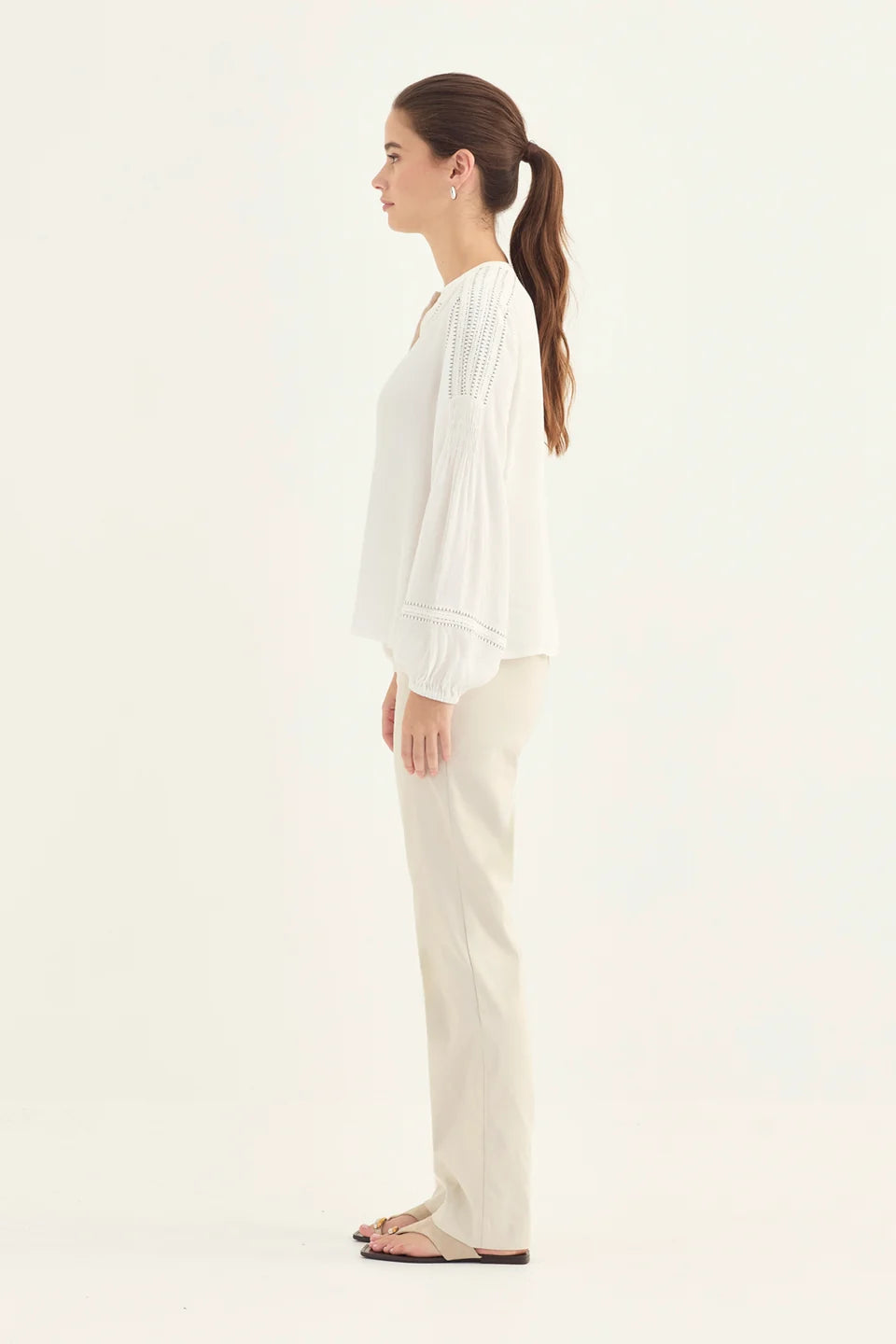 MYRA BLOUSE - CHALK