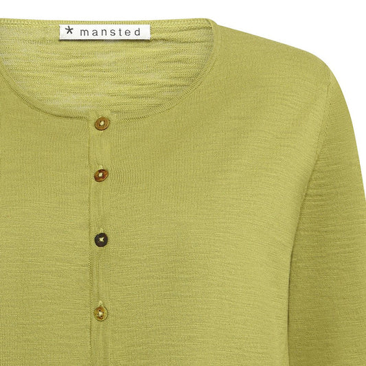 KATRINE ECO SLUB CARDI - OLIVE