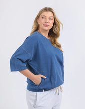 Load image into Gallery viewer, MAZIE SWEAT - WASHED BLUE DENIM LOOK