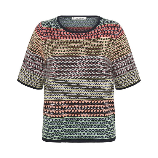 HILDE ECO MAZE TEE - DARK BLUE