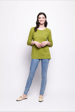 Load image into Gallery viewer, SO IT SEAMS TOP - CHARTREUSE
