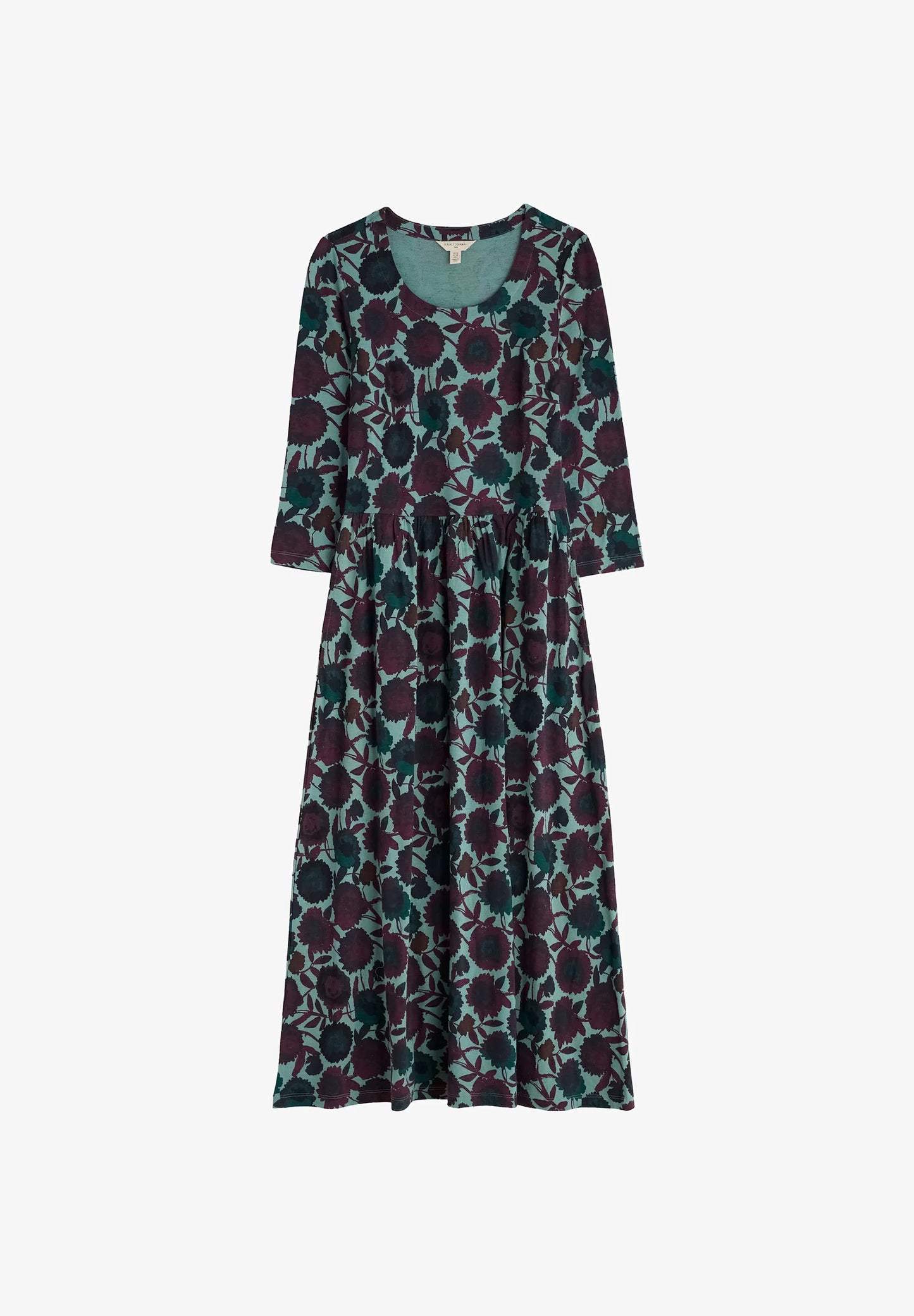 EMILY DRESS - FIGURATIVE FLORAL SARDINE