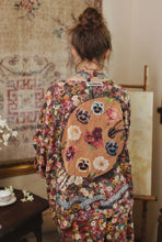 Load image into Gallery viewer, PIXIE CROPPED DUSTER - FLORAL WITH PAINT PALETTE
