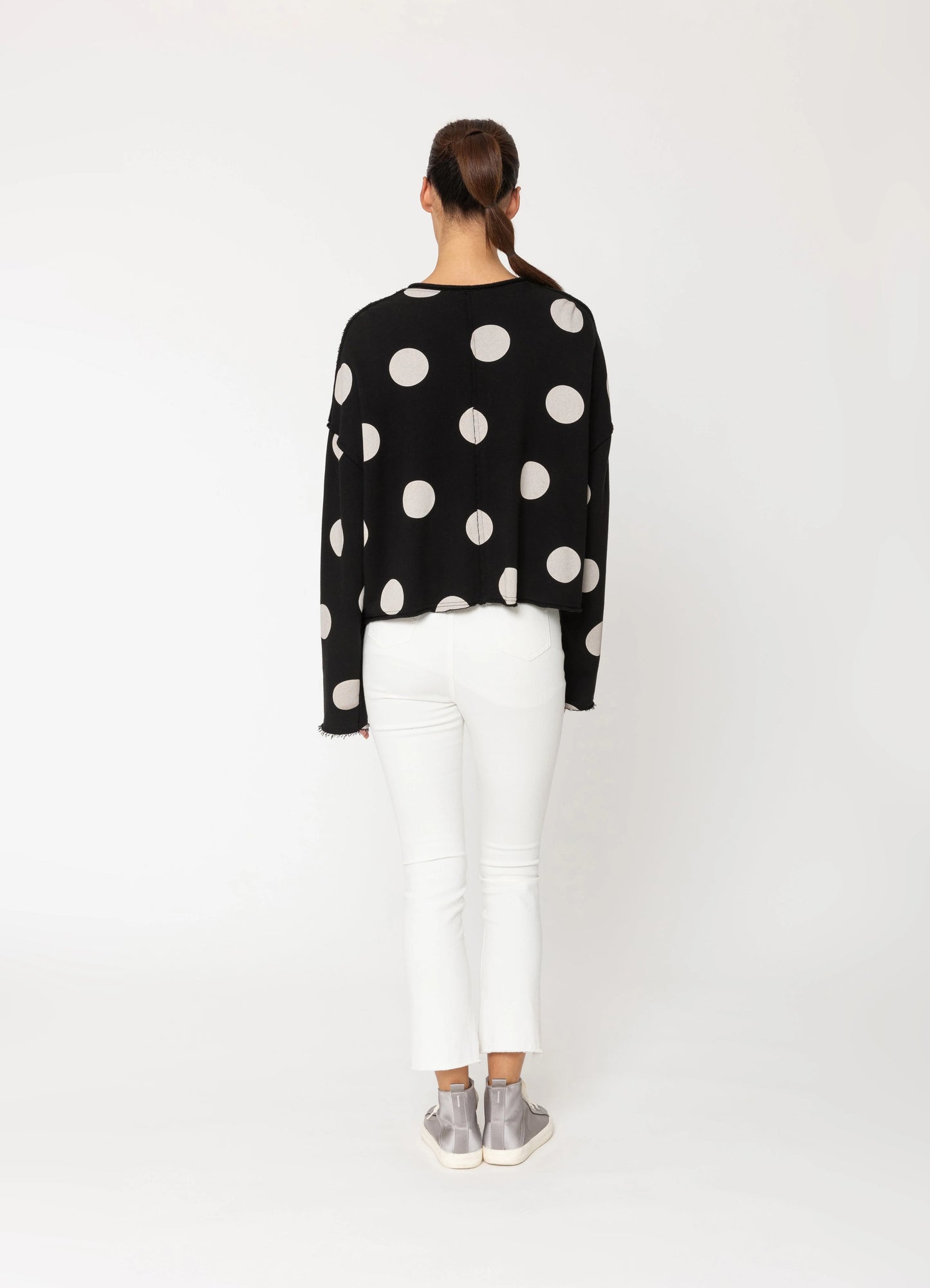 MIRE CARDIGAN - BLACK POLKA DOT