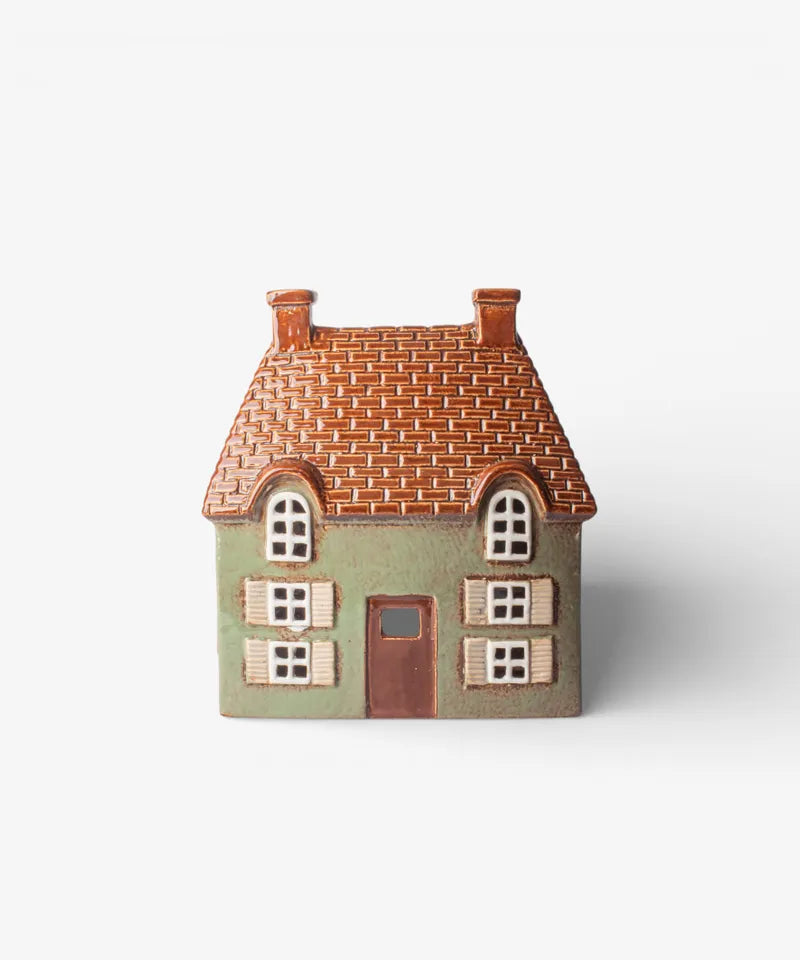 COTSWALD TEA LIGHT COTTAGE - SEA GREEN