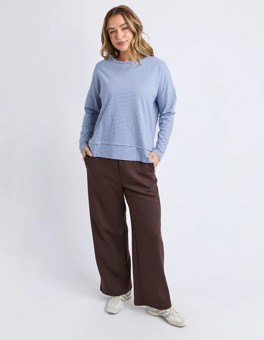 EDDIE STRIPE TOP - COUNTRY BLUE