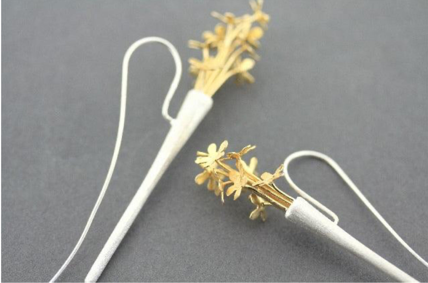 IKEBANA SILVER & GOLD EARRINGS
