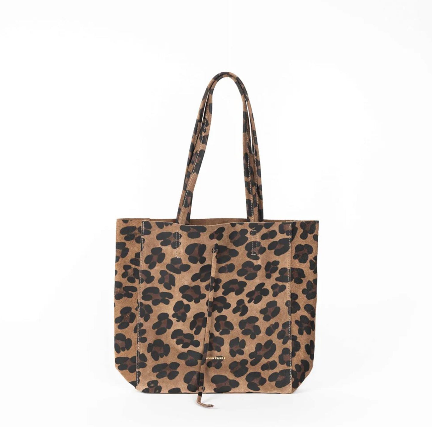 METALLIC MEDIUM TOTE - LEOPARD