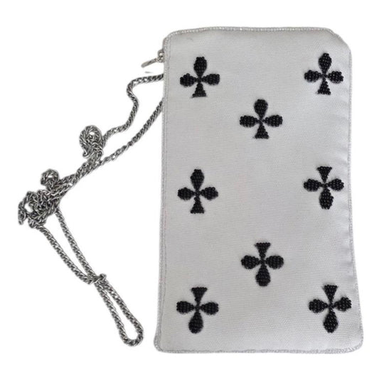 BEADED FORNASETTI EVENING CLUTCH BAG