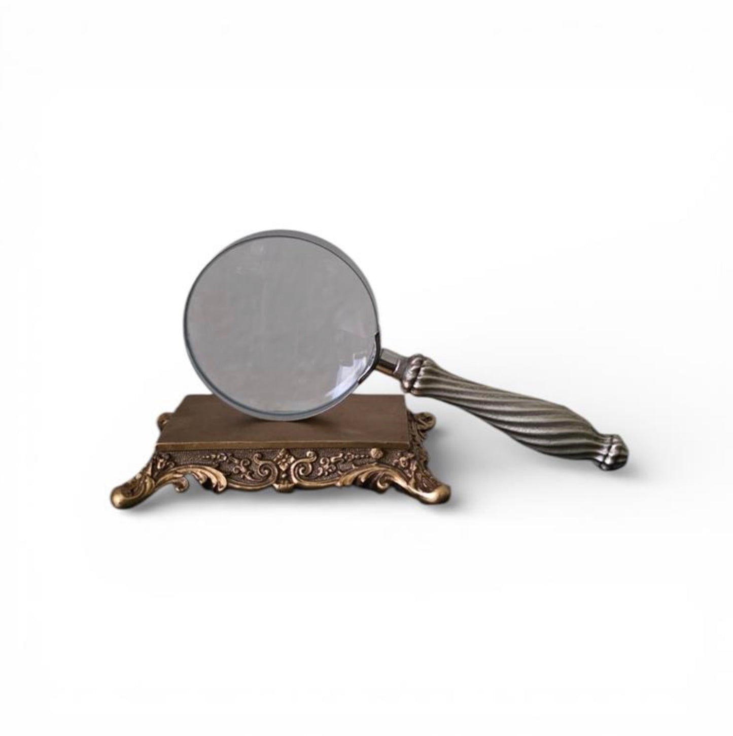 SILVERED MAGNIFYING GLASS