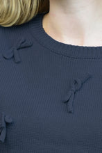 Load image into Gallery viewer, BOW-DELICIOUS TOP - NAVY